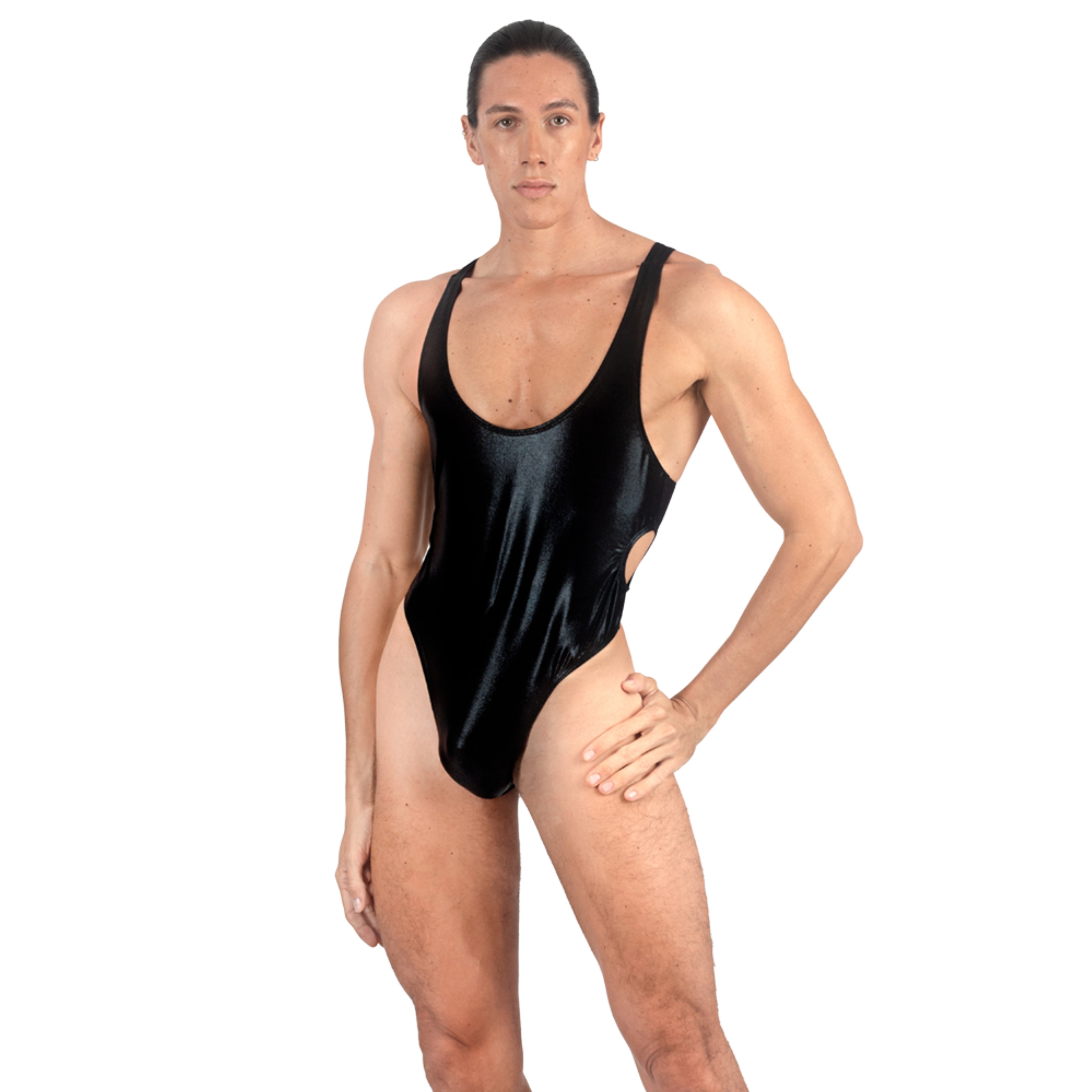 THE LUXURY – BODY THONG BLACK HOLOGRAM