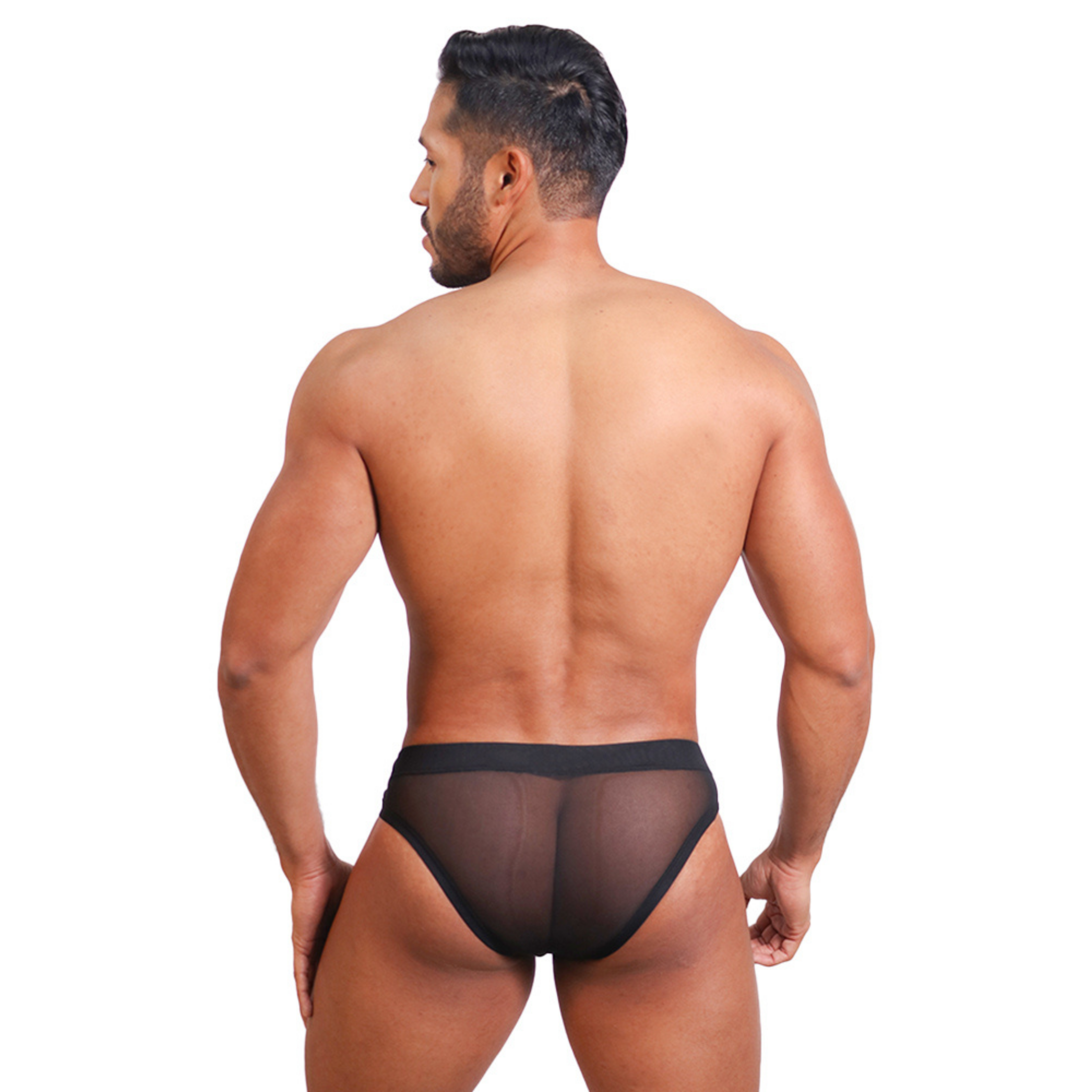 PRVRT BLACK - BIKINI CLASSIC BULGE MESH - METAL RINGS