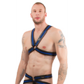PRVRT BLACK - SHOULDER & CHEST HARNESS VINIPIEL - METAL RINGS