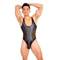 PRVRT BLACK - BODYSUIT BULGE VINIPIEL & MESH