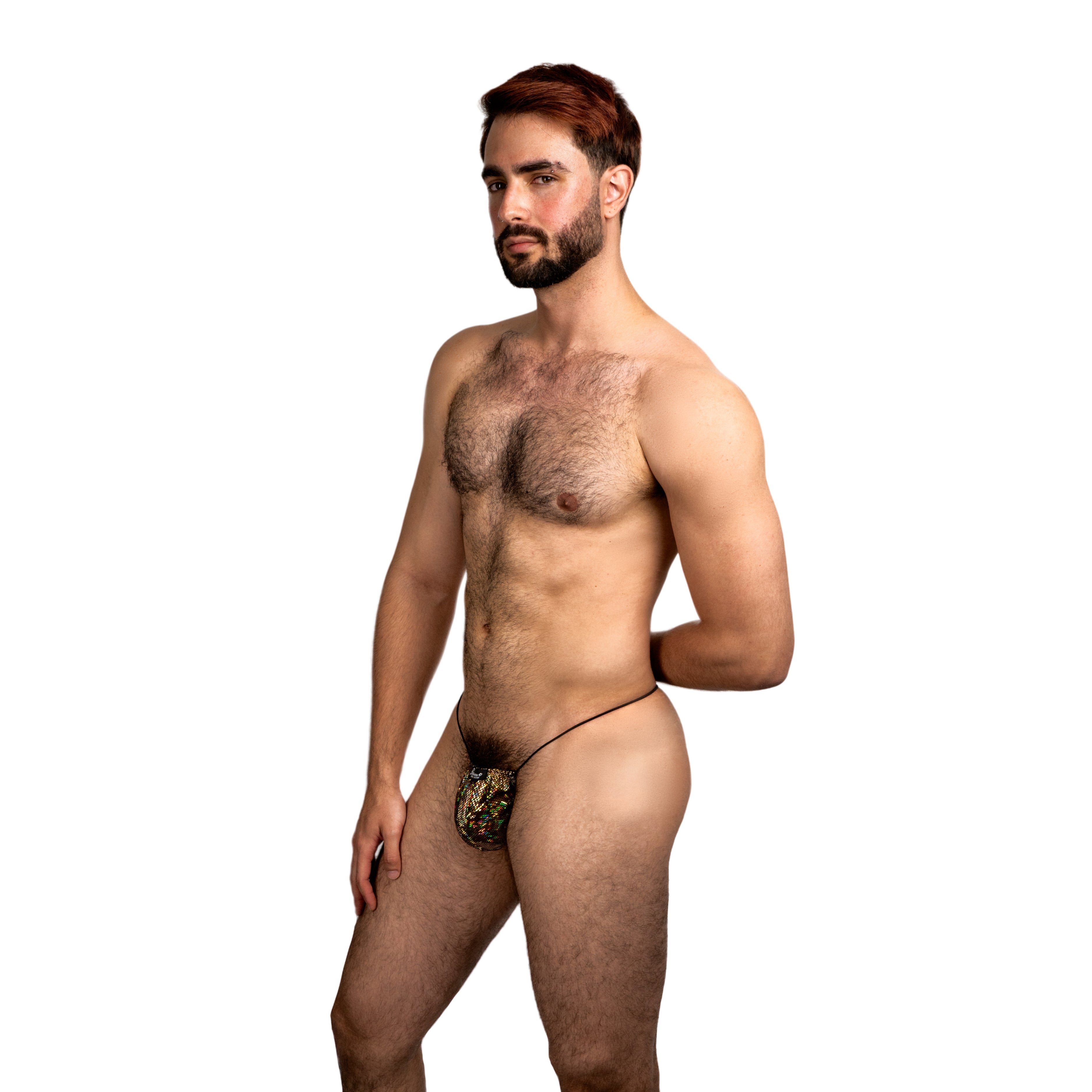 THE LUXURY – THONG BULGE HILO GOLD GLITTER HOLOGRAM