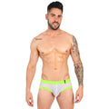 ESSENCIAL - JOCKSTRAP BRIEF MESH WHITE/NEON GREEN