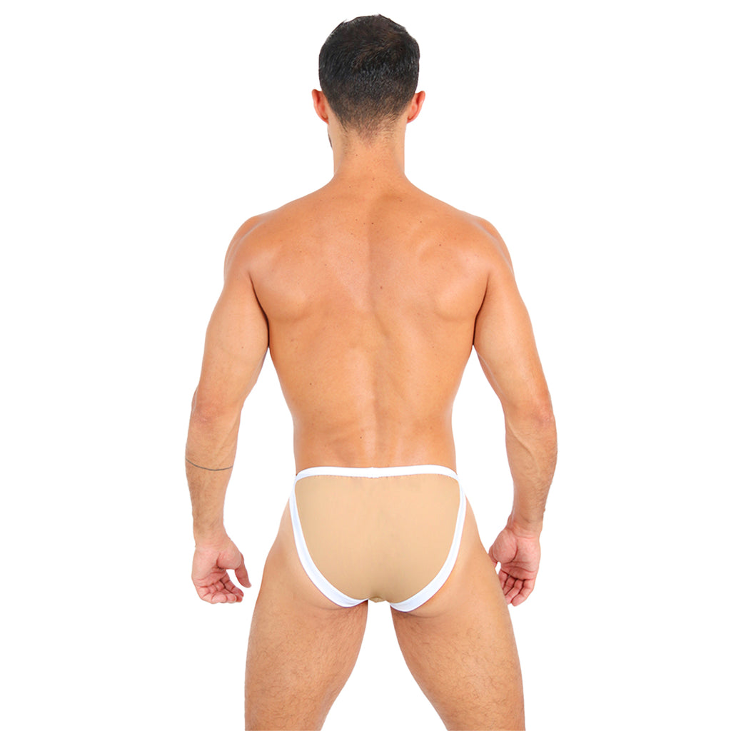ESSENCIAL - MICRO SPORT BIKINI BRIEF BULGE NUDE/WHITE