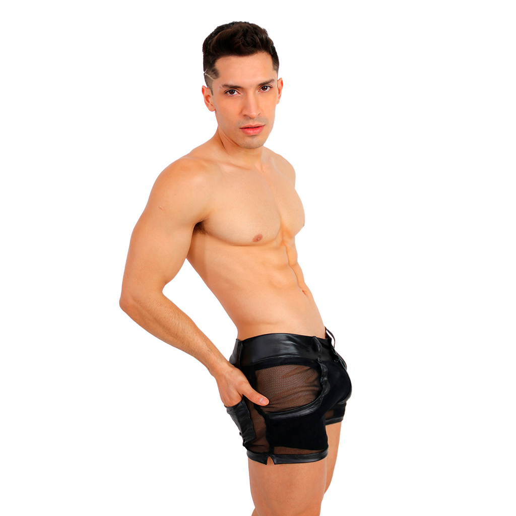 PRVRT BLACK - SHORT VINIPIEL & MALLA
