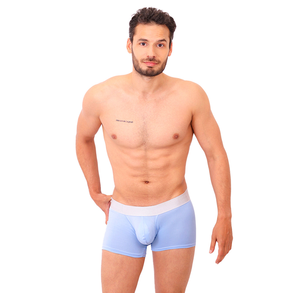 BASIC -  BOXER TRUNK BRIEF BULGE PLUMBAGO/SILVER