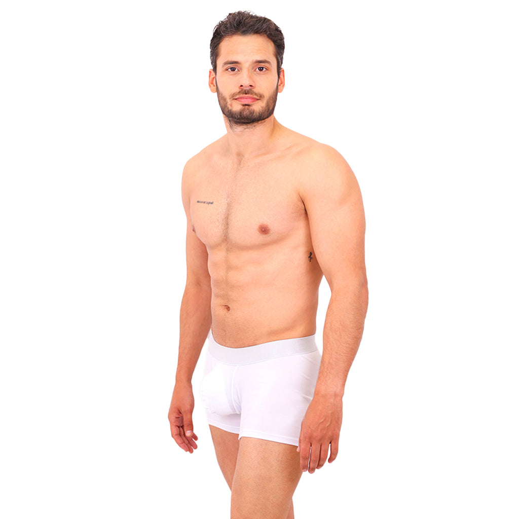 BASIC -  BOXER TRUNK BRIEF BULGE WHITE/SILVER