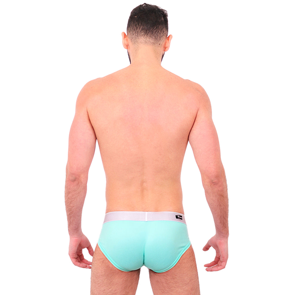 BASIC - BIKINI BRIEF BULGE MINT/SILVER