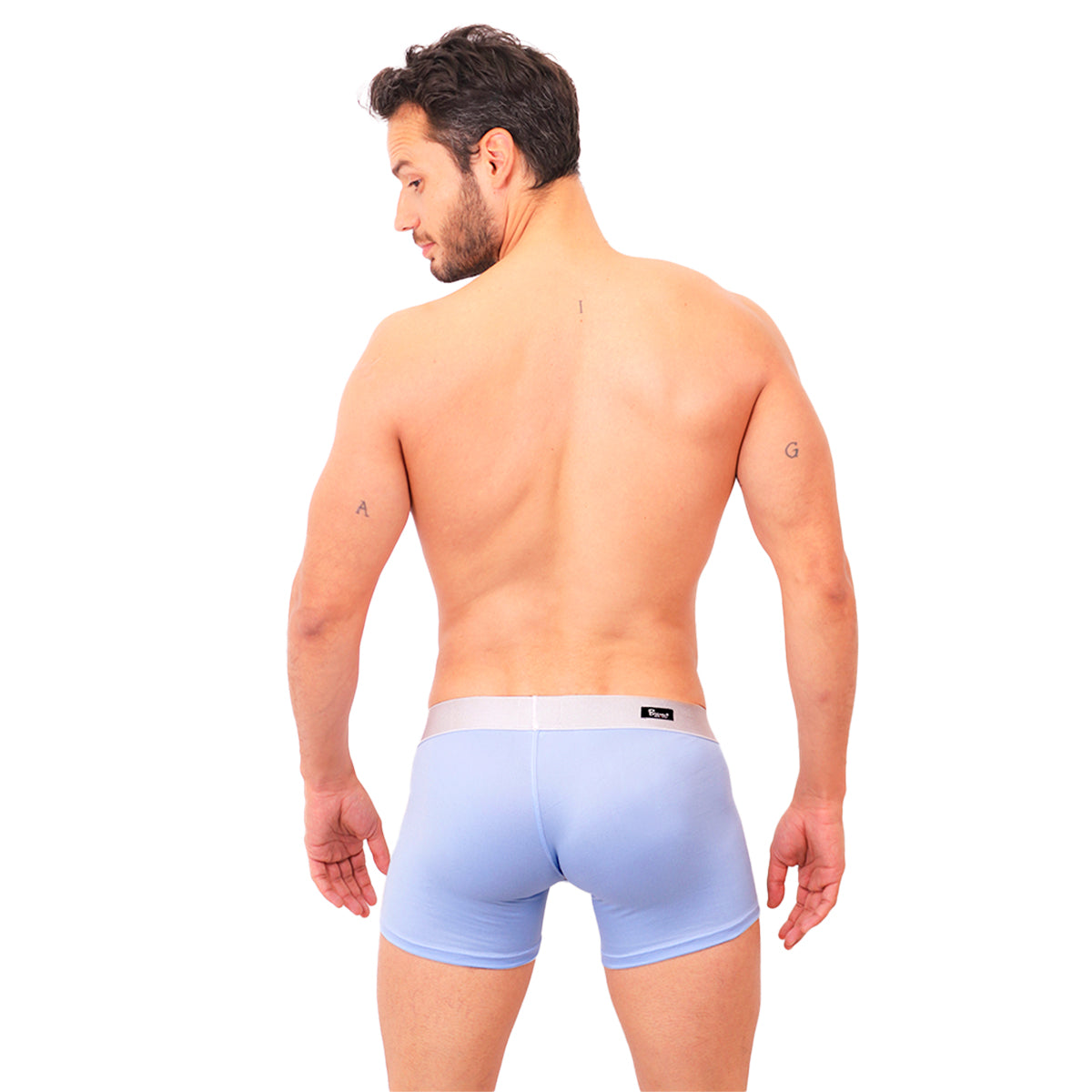 BASIC -  BOXER TRUNK BRIEF BULGE PLUMBAGO/SILVER