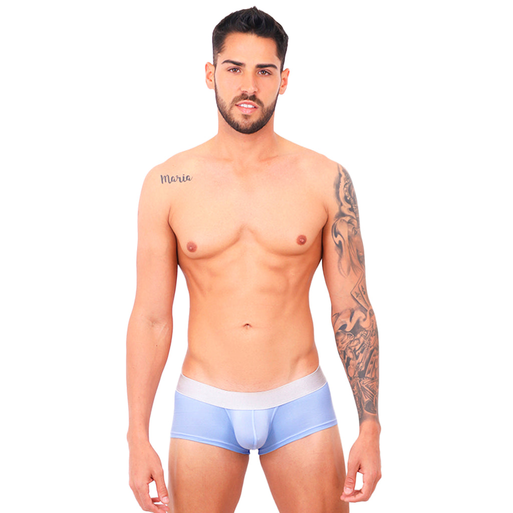 BASIC - BOXER LOW RISE TRUNK BRIEF BULGE PLUMBAGO/SILVER
