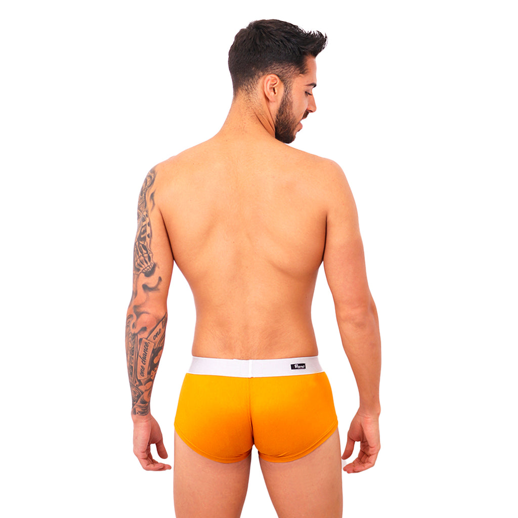 BASIC - BOXER LOW RISE TRUNK BRIEF BULGE OCRE/SILVER