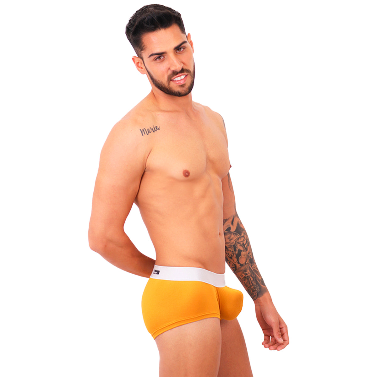 BASIC - BOXER LOW RISE TRUNK BRIEF BULGE OCRE/SILVER