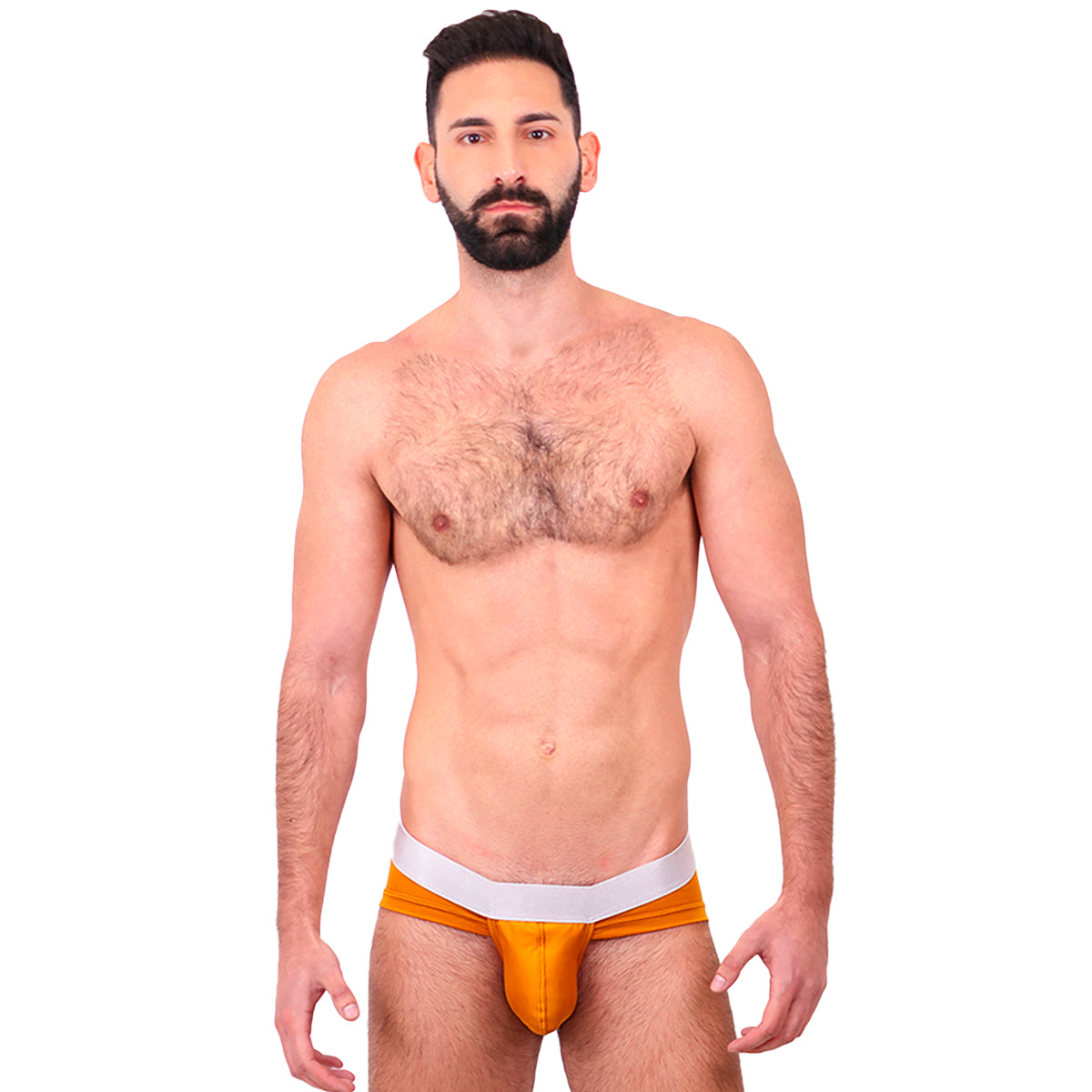 BASIC - BIKINI BRIEF BULGE OCRE/SILVER