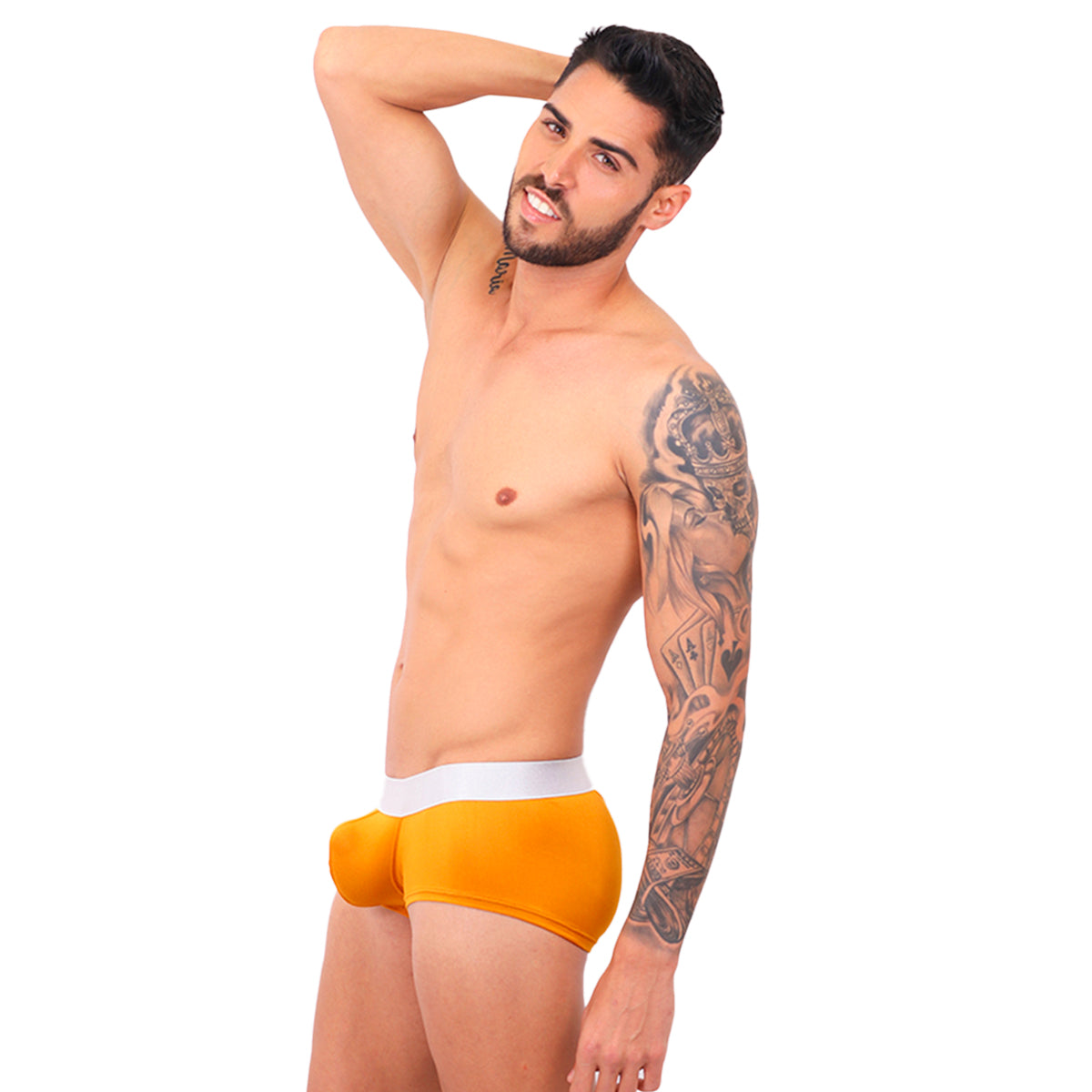 BASIC - BOXER LOW RISE TRUNK BRIEF BULGE OCRE/SILVER