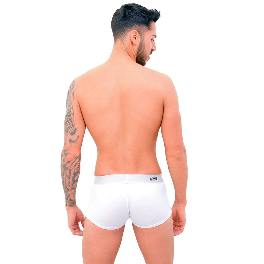 BASIC - BOXER LOW RISE TRUNK BRIEF BULGE WHITE/SILVER