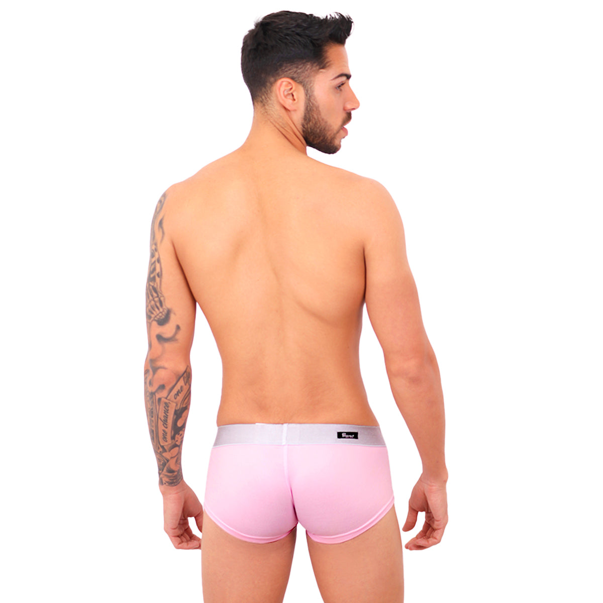 BASIC - BOXER LOW RISE TRUNK BRIEF BULGE PINK/SILVER
