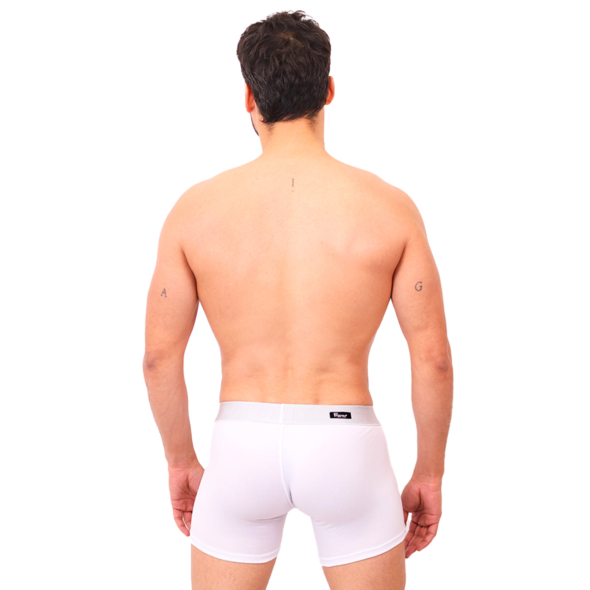 BASIC -  BOXER TRUNK BRIEF BULGE WHITE/SILVER