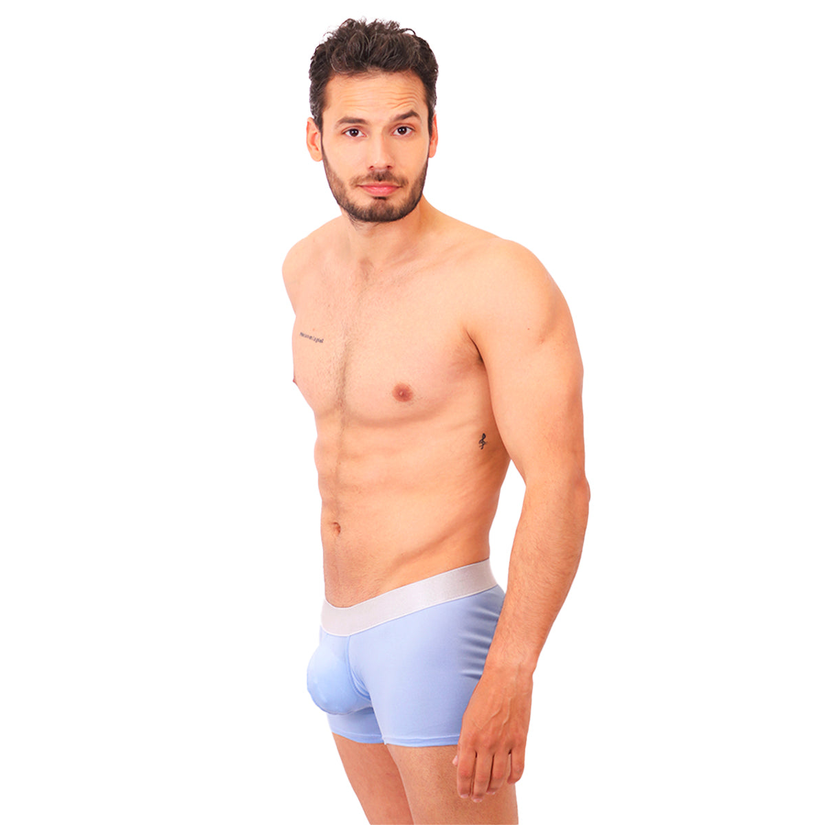 BASIC -  BOXER TRUNK BRIEF BULGE PLUMBAGO/SILVER