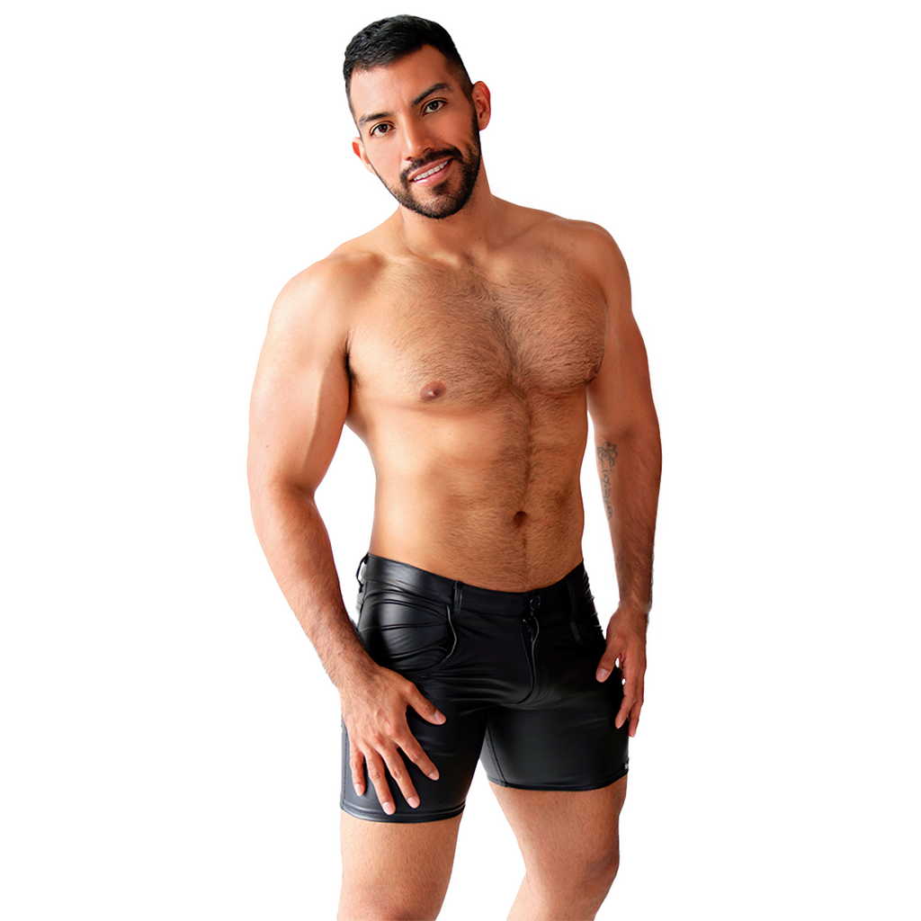 PRVRT BLACK - SHORT ATHLETIC VINIPIEL
