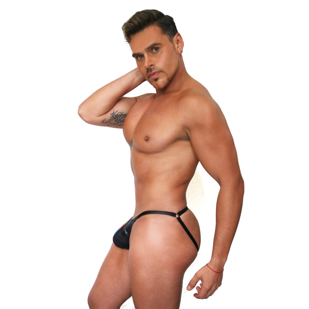 PRVRT PRIDE - JOCKSTRAP BULGE VINIPIEL - METAL "O-RING"
