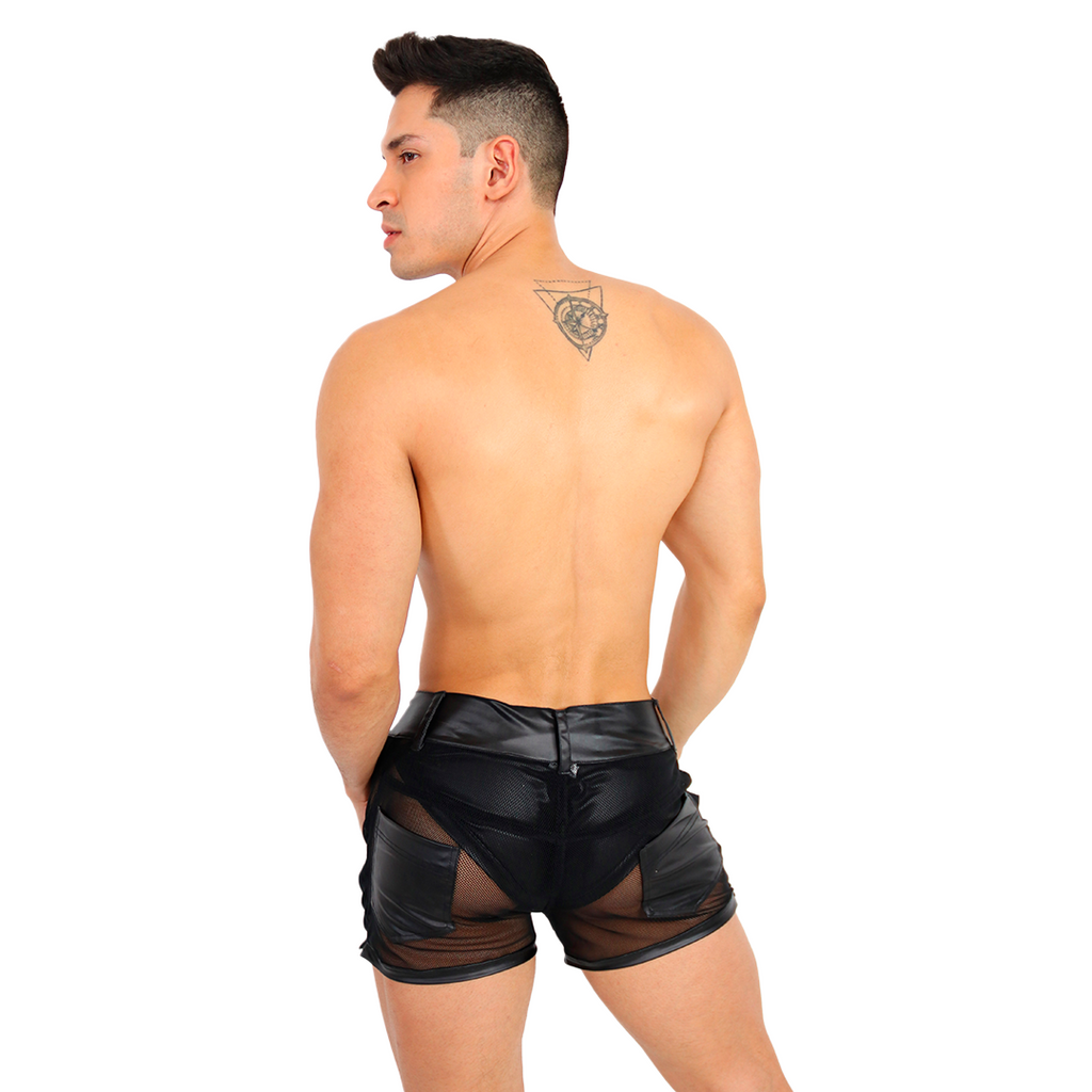 PRVRT BLACK - SHORT VINIPIEL & MALLA