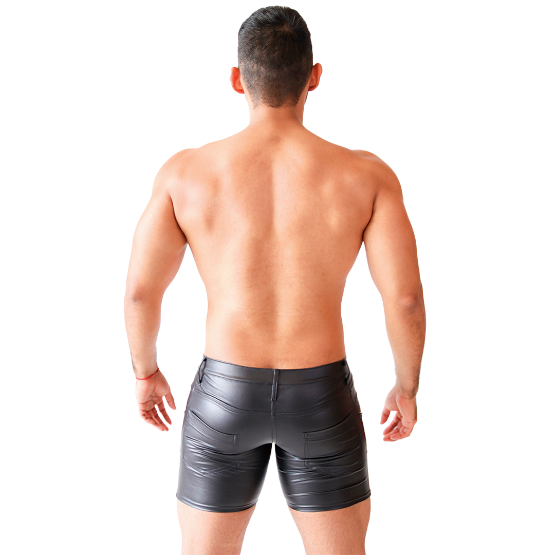PRVRT BLACK - SHORT ATHLETIC VINIPIEL