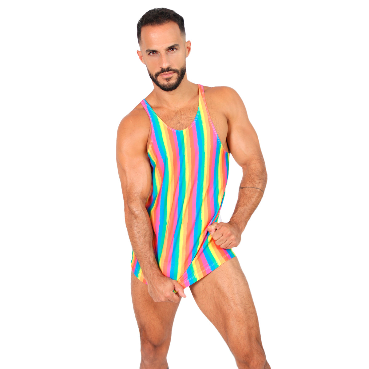 BE PRIDE - RASERBACK OLIMPIC TANK TOP RAINBOW