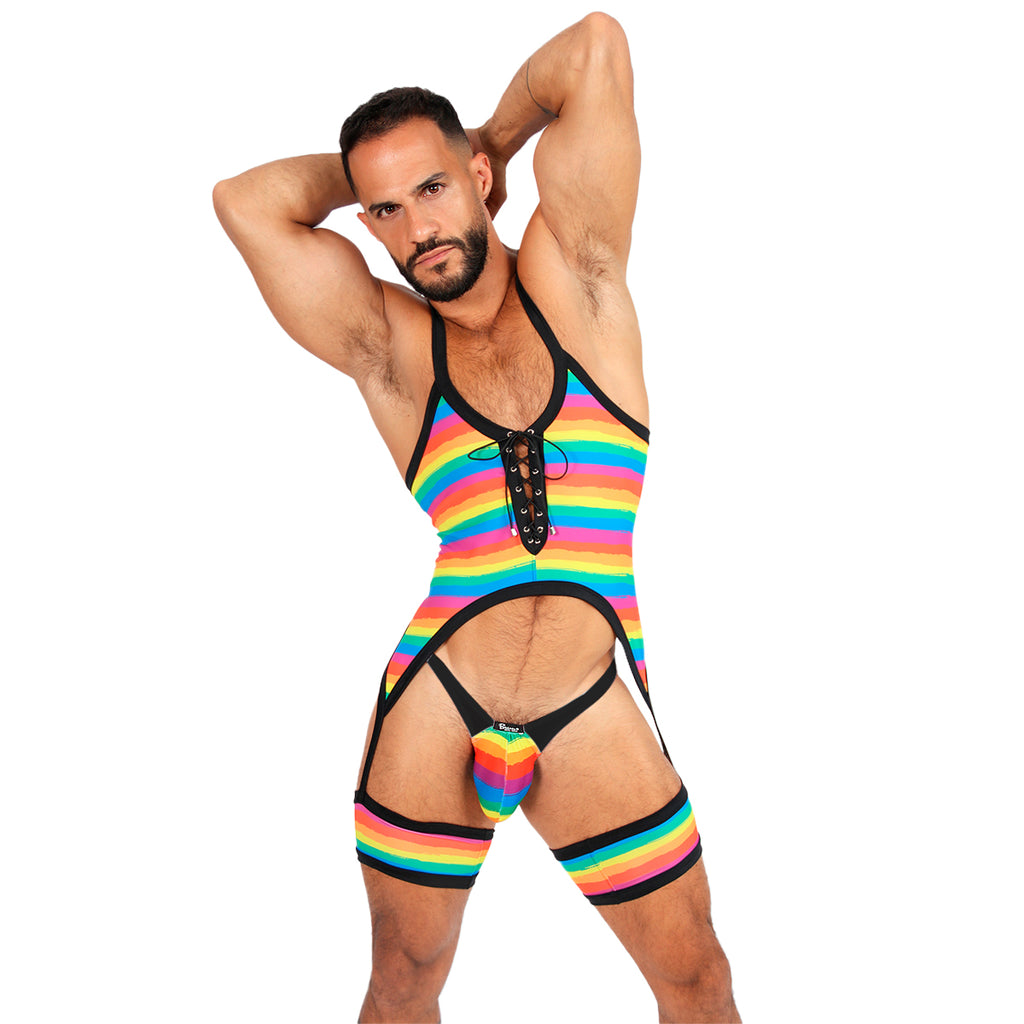 BE PRIDE - BODY SINGLET LINGERIE Ft THONG BULGE -PB