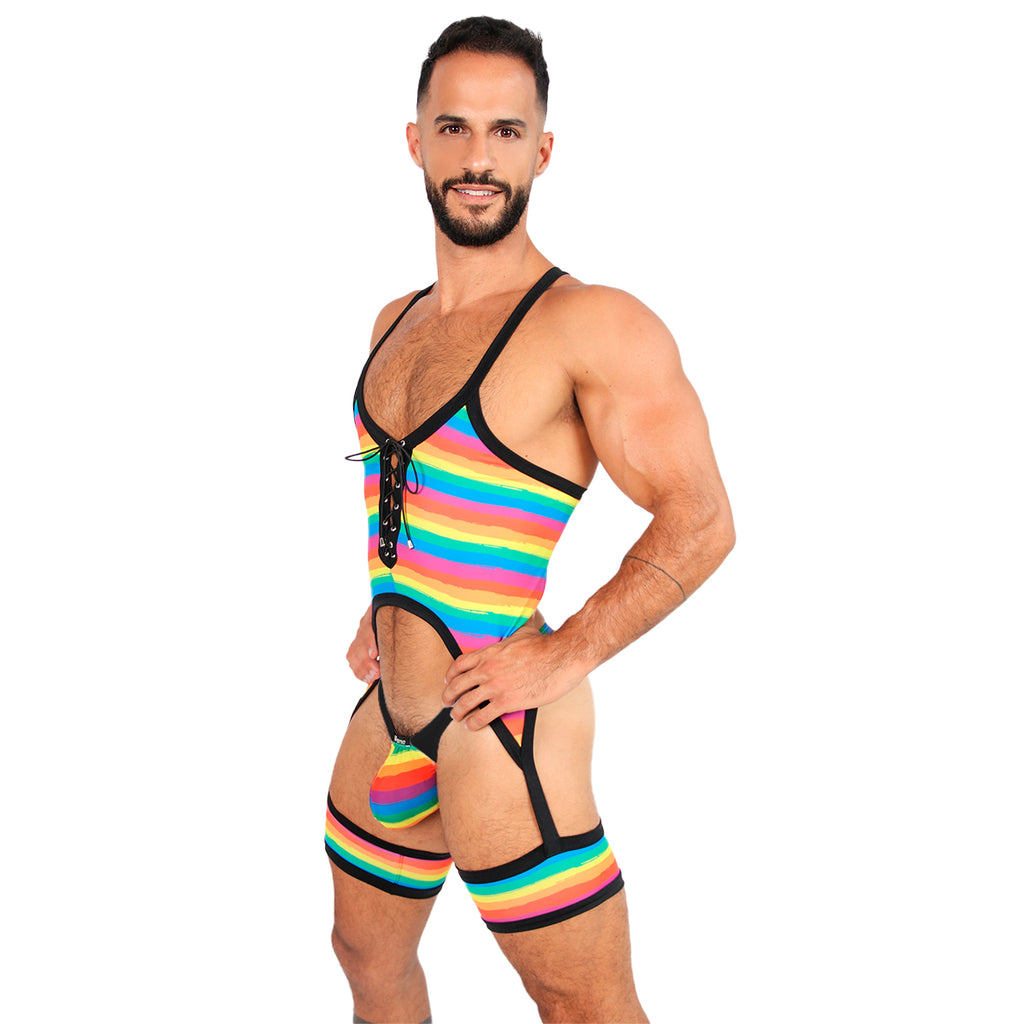 BE PRIDE - BODY SINGLET LINGERIE Ft THONG BULGE -PB
