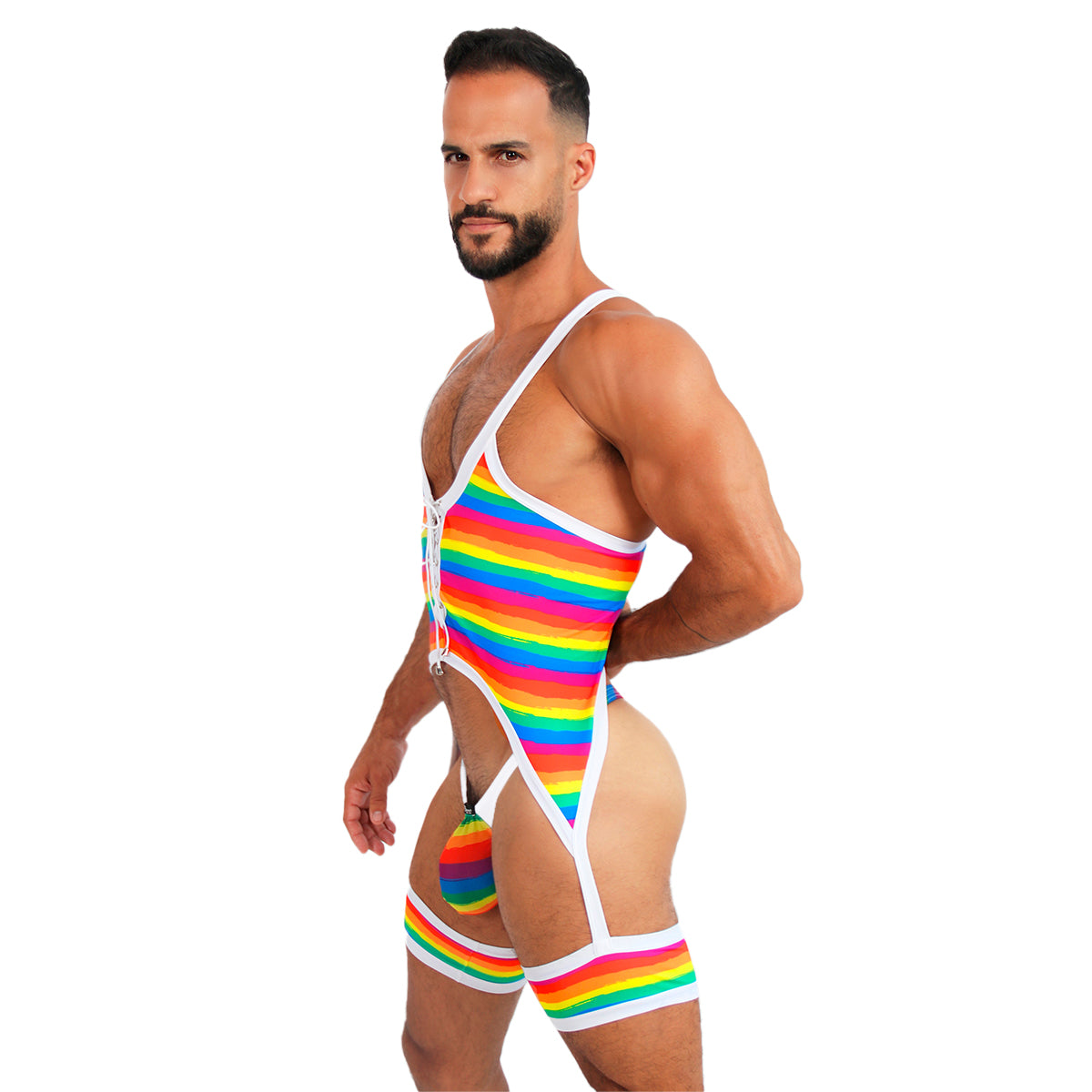 BE PRIDE - BODY SINGLET LINGERIE Ft THONG BULGE -PW