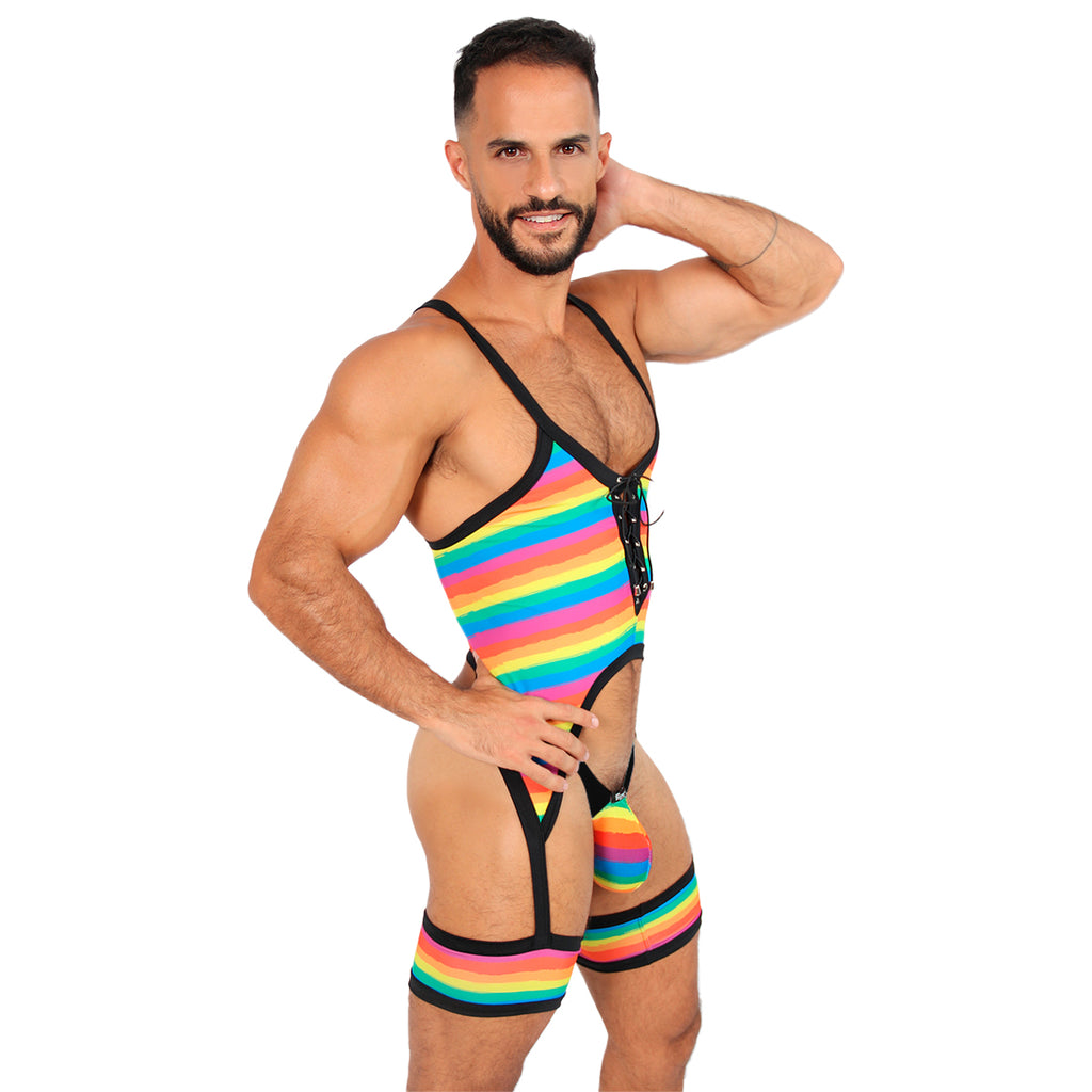 BE PRIDE - BODY SINGLET LINGERIE Ft THONG BULGE -PB