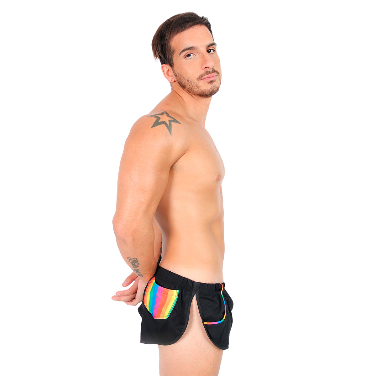 BE PRIDE - BOOTY SHORT JOCK BLACK