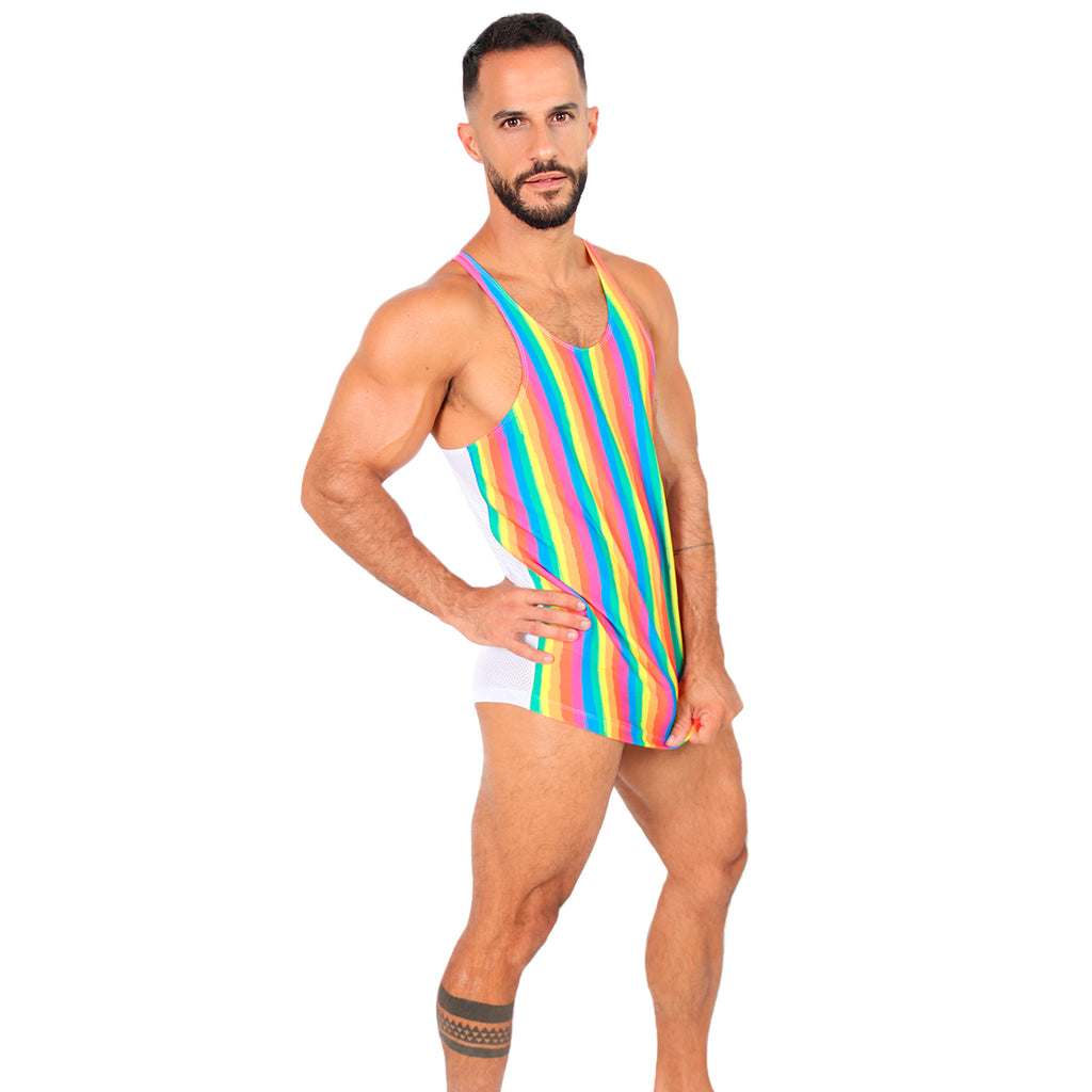 BE PRIDE - RASERBACK OLIMPIC TANK TOP RAINBOW