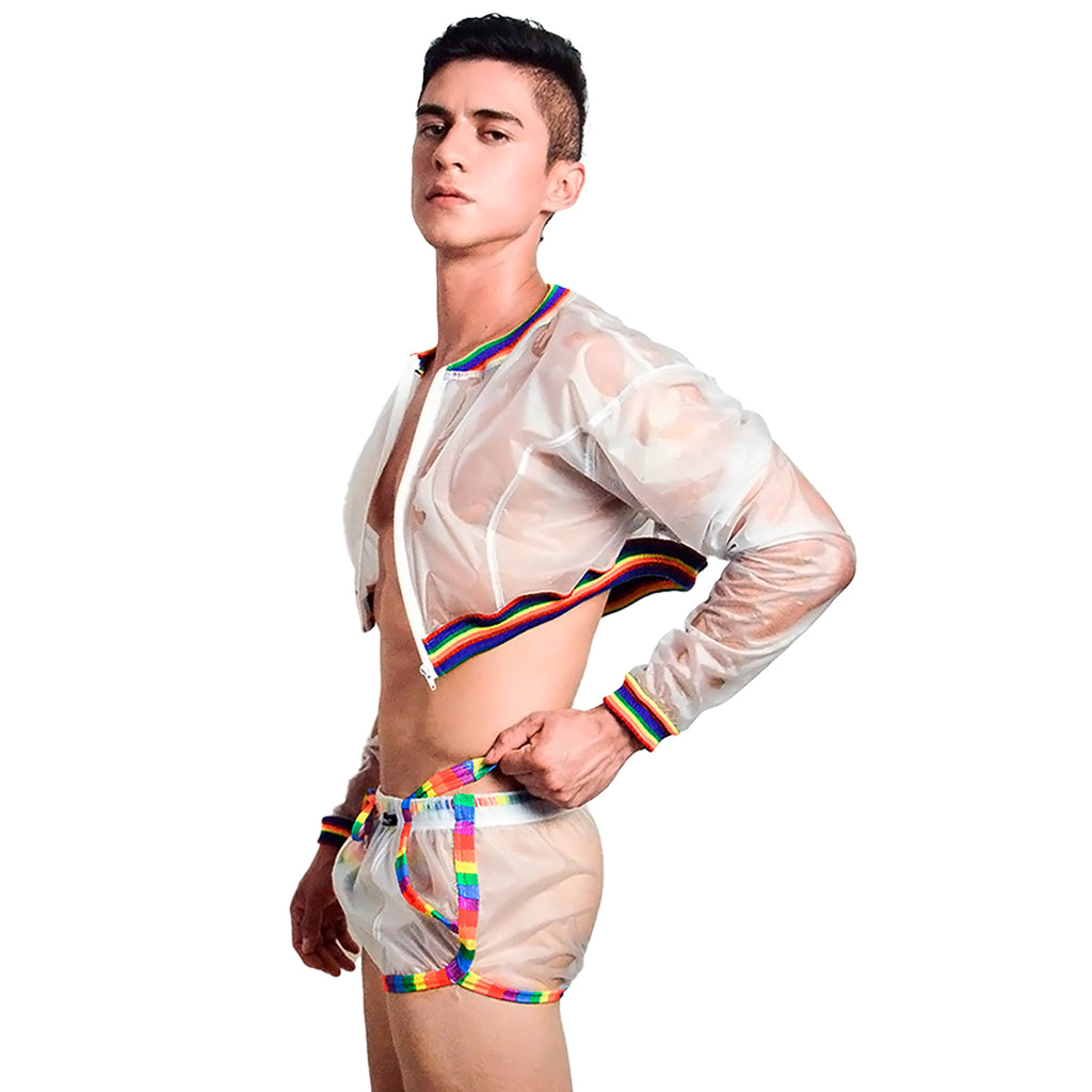 BE PRIDE - CROPPED JACKET RAINBOW