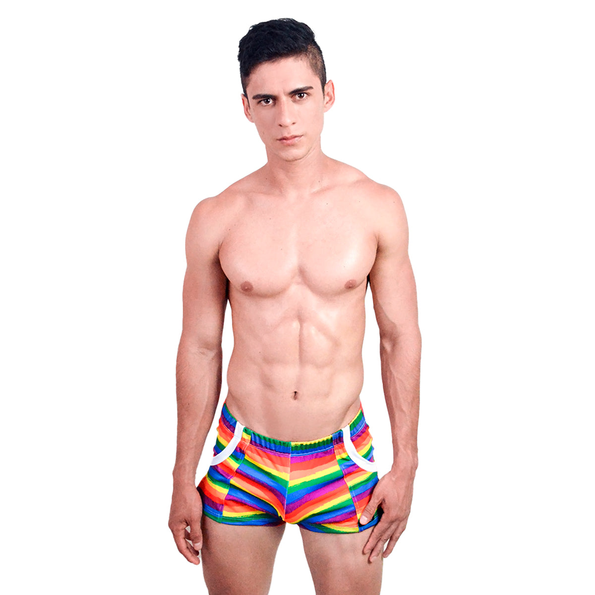 BE PRIDE - SWIMWEAR BOOTY SHORT RAINBOW