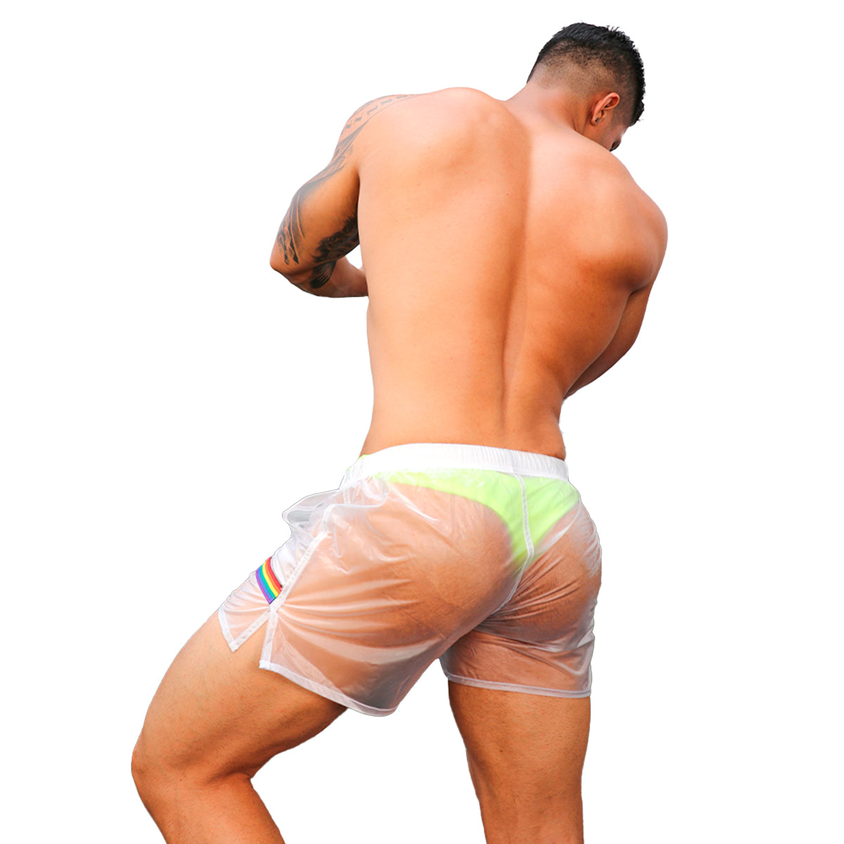 BE PRIDE - SHORT SLIM FIT TRANSLUCENT