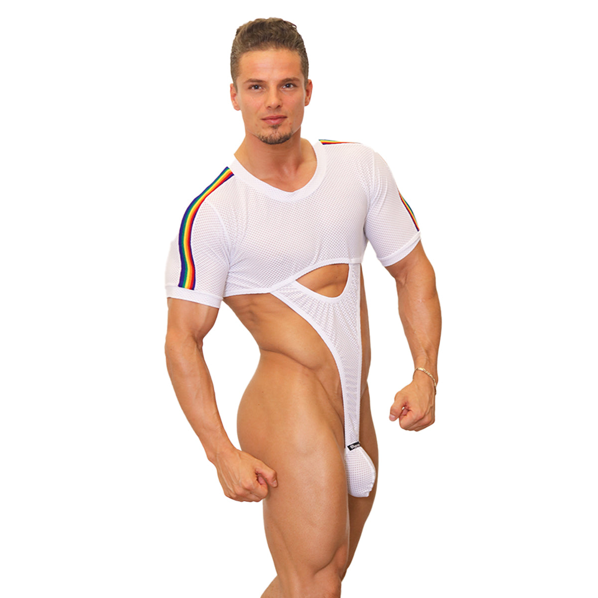 BE PRIDE - BODYSUIT BODICE THONG BULGE RAINBOW