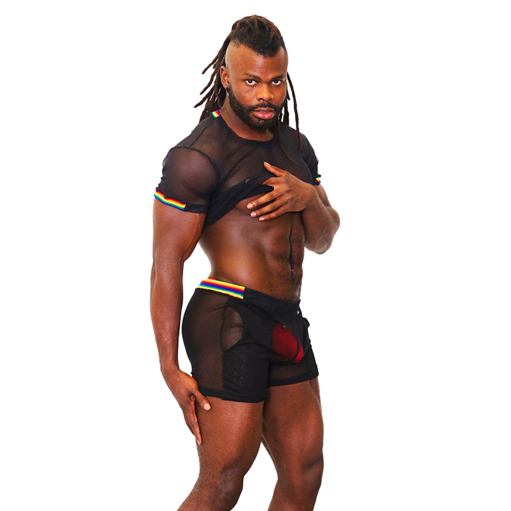 BE PRIDE - SHORT SHORTS ATHLETIC MESH