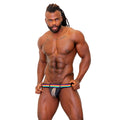 BE PRIDE - JOCKSTRAP BULGE BLACK RAINBOW