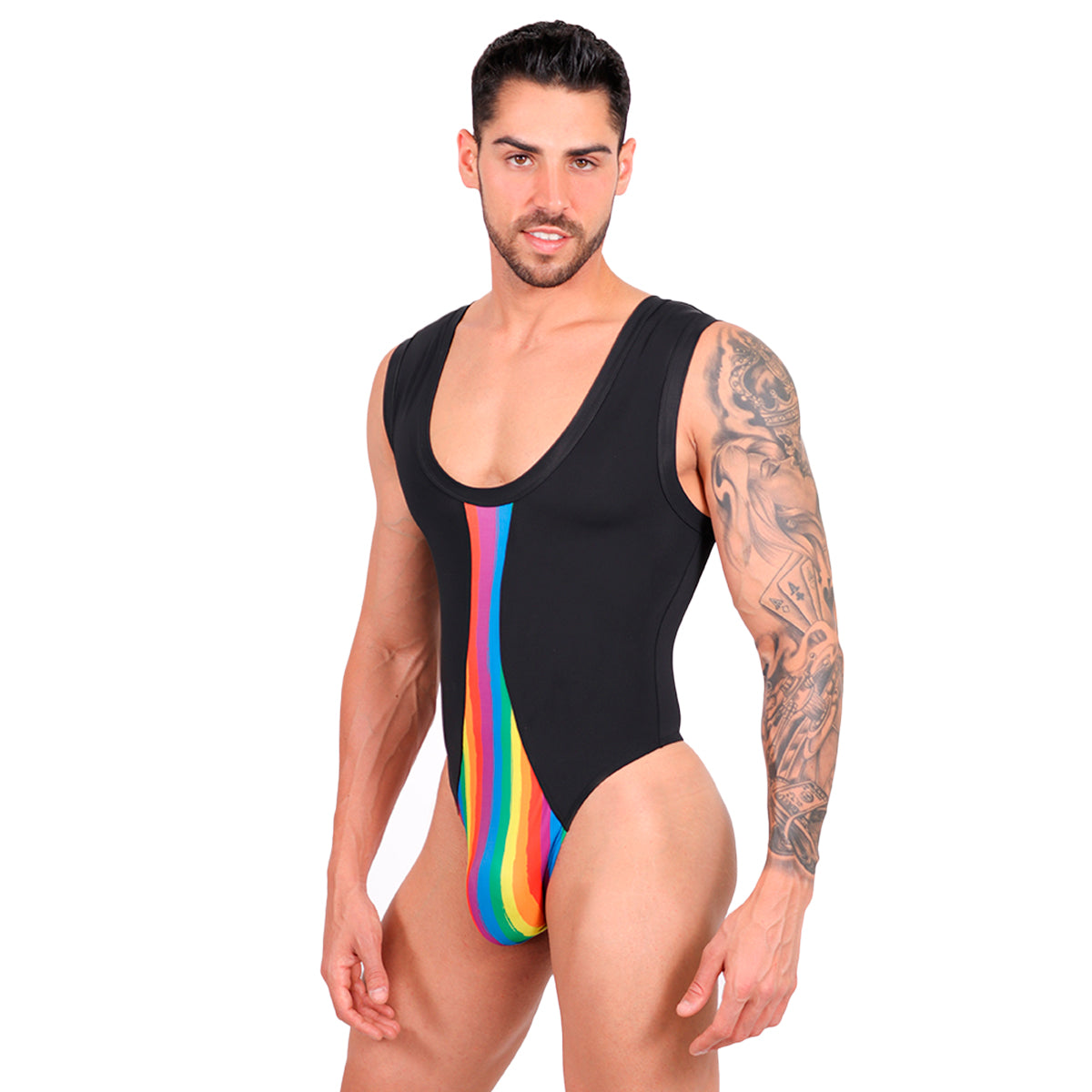 BE PRIDE - BODYSUIT THONG BLACK