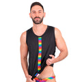 BE PRIDE - CROPPED LONG FIT MUSCLE SHIRT BLACK