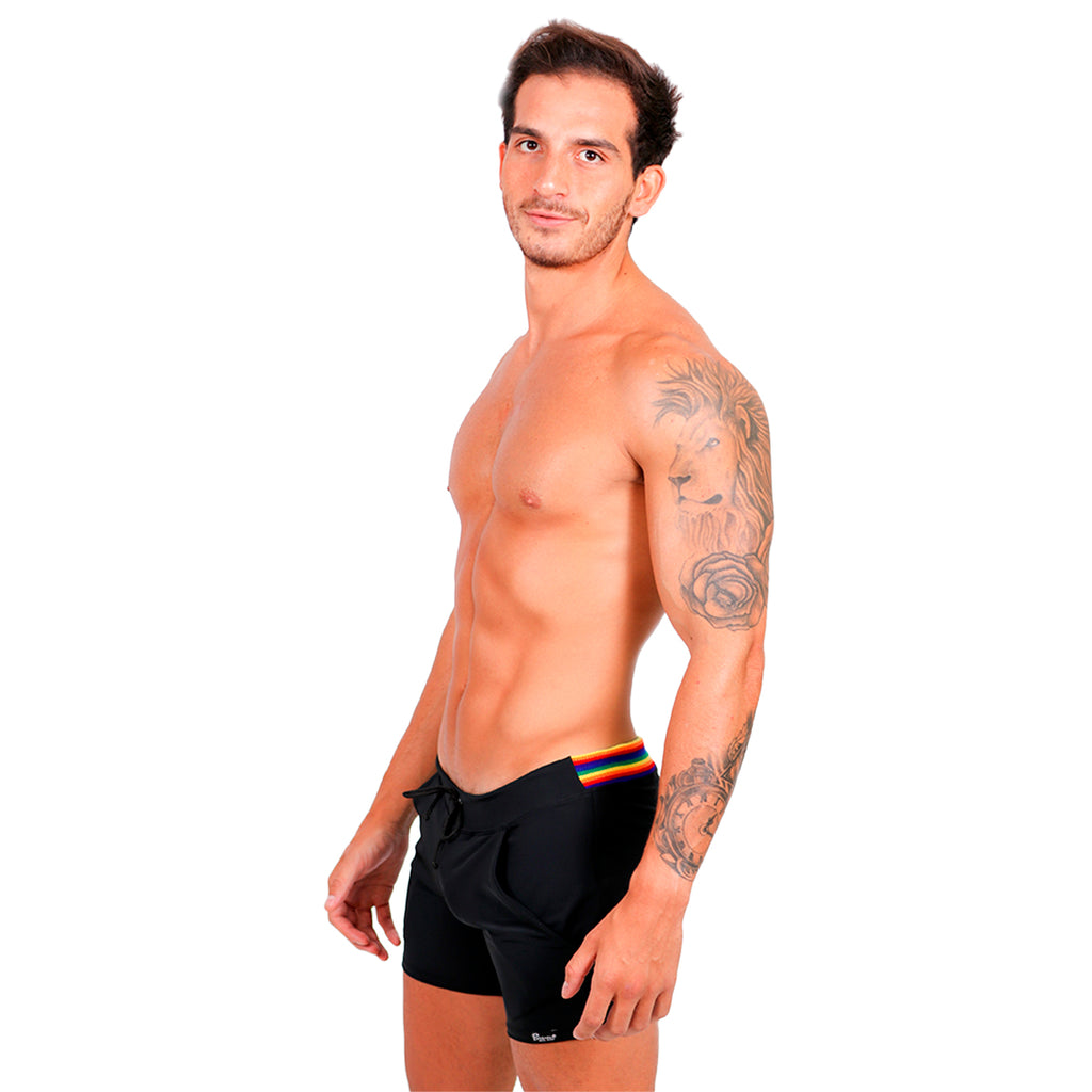 BE PRIDE - SHORT SHORTS ATHLETIC BLACK
