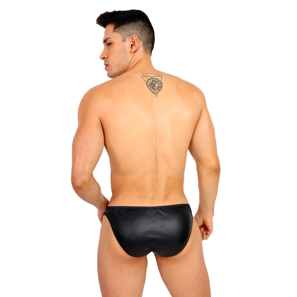 PRVRT BLACK - BIKINI CLASSIC BULGE VINIPIEL - METAL HANDS
