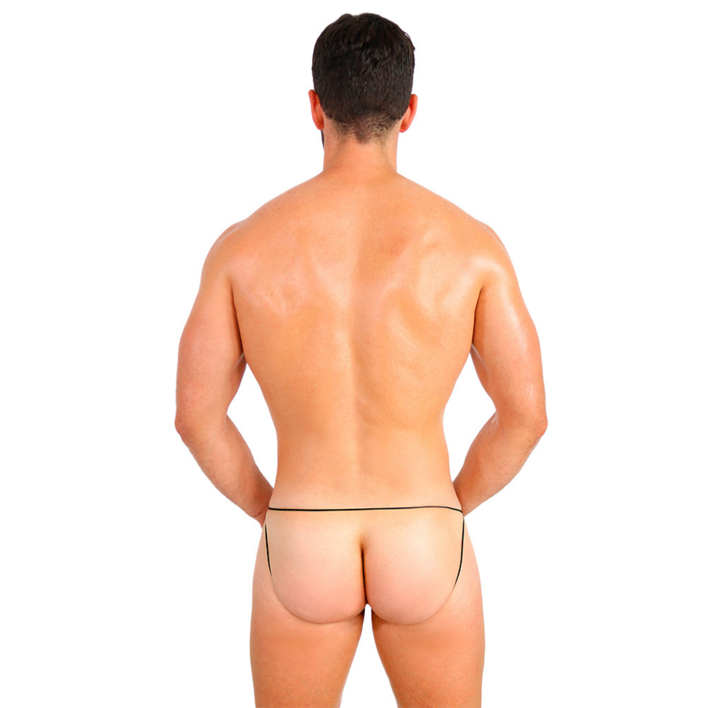 PRVRT BLACK - MICRO JOCKSTRAP BULGE VINIPIEL - METAL CHAIN