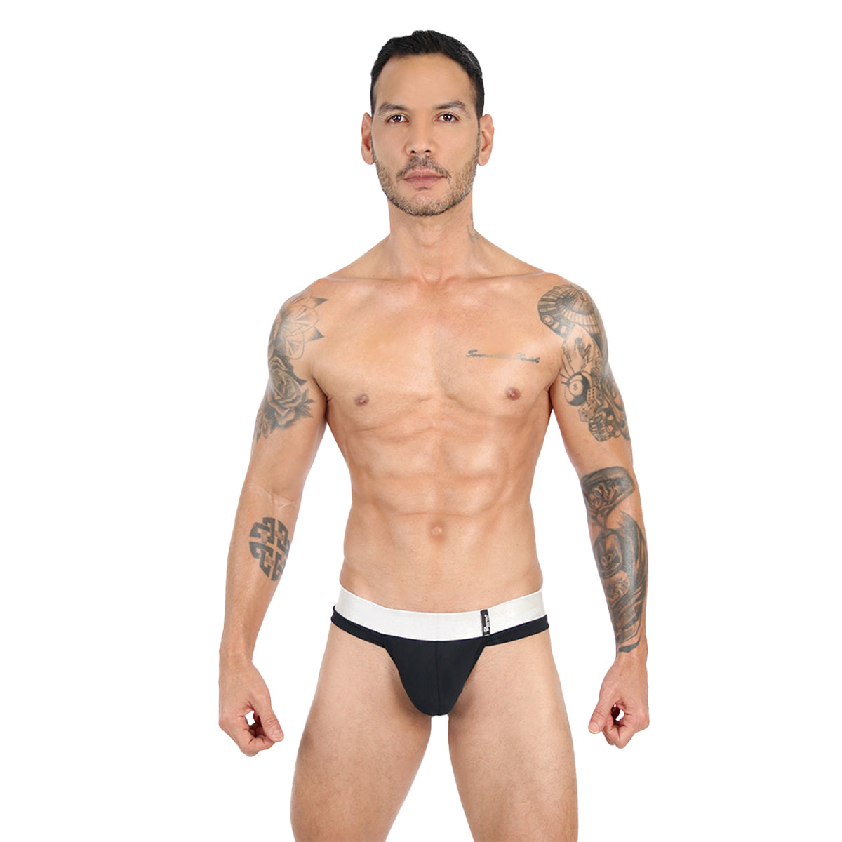 ICON TB - THONG BULGE ATHLETIC BLACK/SILVER