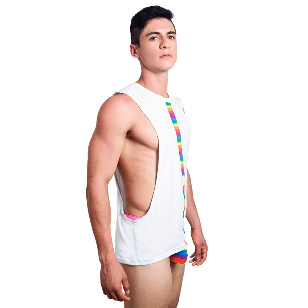 BE PRIDE - CROPPED LONG FIT MUSCLE TANK