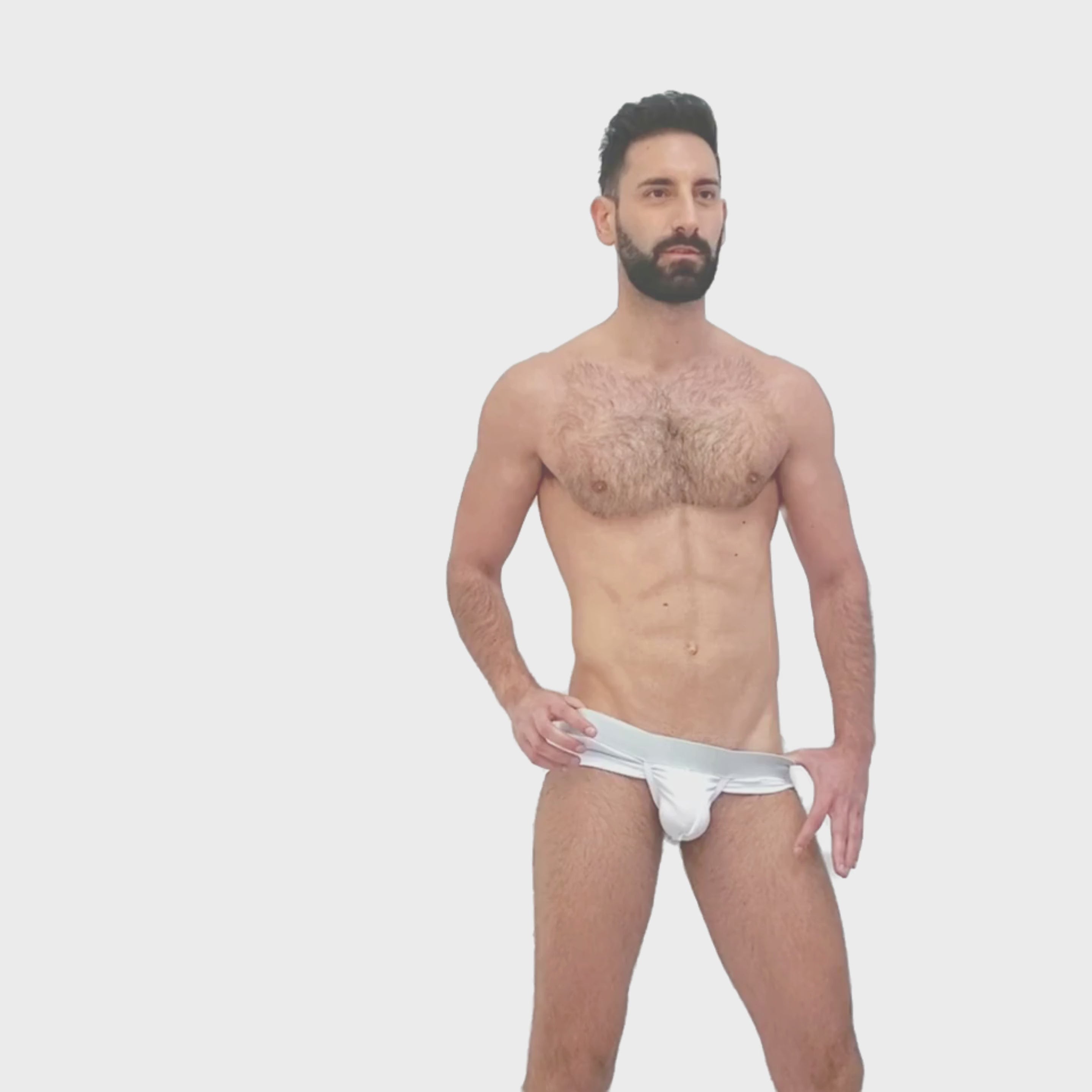 BASIC - BIKINI BRIEF BULGE WHITE/SILVER