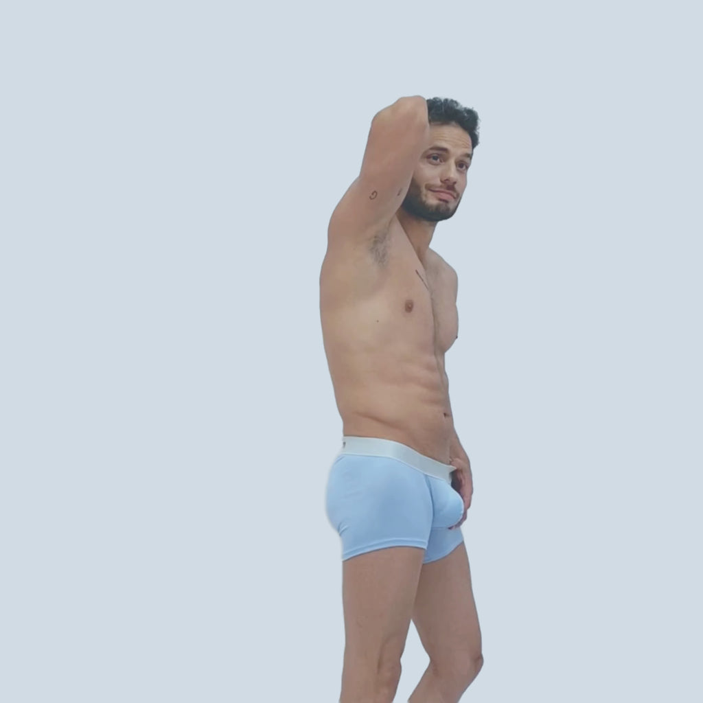 BASIC -  BOXER TRUNK BRIEF BULGE PLUMBAGO/SILVER